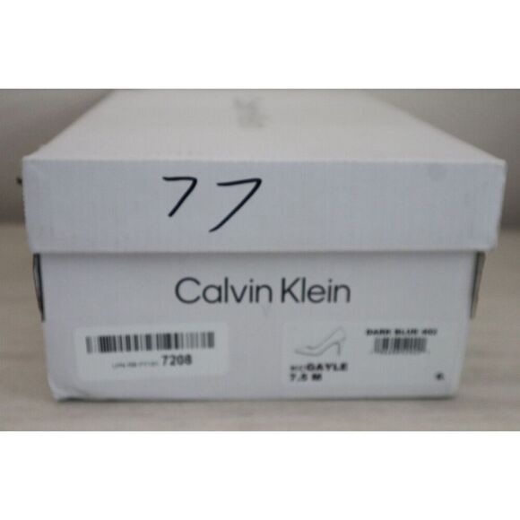 Calvin Klein Women's Sz 7.5M Dk Blue Leather/Suede Gayle Pointed Toe Pumps - Picture 10 of 10